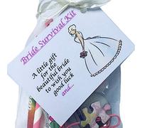 Bagsoflove Gifts Bride To Be Survival Kit - Gift For The Bride on Her Wedding Day - Hen Night Gift - Wedding Favour - Lucky Sixpence Included Wedding Tradition
