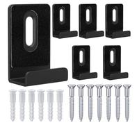 BAGTeck 6Pcs Metal Mirror Clips 1/2 Wide Channel Mirror Hanger Clip Large Heavy Retainer Clips for Mirrors with Screw Mirror Clips for Wall Mounting Frameless Mirror Billboard Displays Tile Display