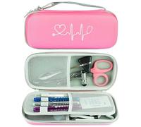 Bagtopia Stethoscope Case Compatible with 3M Littmann Classic III,Shockproof EVA Travel Carrying Case Storage Bag for Stethoscopes - Extra Mesh Pockets for Scissors & Nurse Accessories, Pink