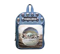 Bagtrotter Baby Yoda Star Wars The Mandalorian 31 cm Backpack with Pocket Blue and Beige