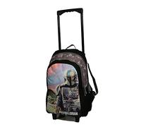 Bagtrotter Star Wars/The Mandalorian Baby Yoda Wheeled Backpack Black and Grey, grey, 32x16x45