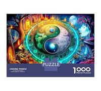 Bagua Diagram 1000 Pieces Jigsaw Puzzles Bundle Cosmic Tai Chi Classic Jigsaw Puzzles Adults Jigsaw Impossible Hard Difficult Thick Cardboard Brain Training Logic Skill Puzzle 70x50cm/1000pcs