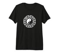 Bagua Mirror Feng Shui Design Yin/Yang Eight Trigrams Symbol Premium T-Shirt