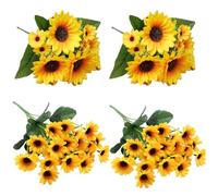 BAGUBDR 10 Pcs Artificial Sunflowers, Artificial Flowers Sunflowers Real Touch Clear Texture Will Not Wither Do Not Need Watering Exquisite Packaging Suitable for Indoor and Outdoor Decoration (30cm)