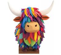 BAGUBDR 2D Highland Cow Ornaments, Highland Cow Ornament,Graphic Design, Suitable for Home Decoration, Shelf and Fireplace Display