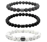 BAGUBDR 3Pcs Anti Alcohol Bracelet Set, Sobriety Bracelet for Women and Men, Sobriety Bracelet Suitable for Emotional Support During Craving