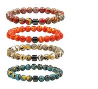BAGUBDR 4 Piece Anti Alcohol Bracelet Set, Sobriety Bracelet, Adjustable Glame Anti Alcohol Bracelet Suitable for Emotional Stability Management and Developing Healthy Habits