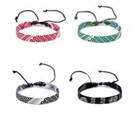 BAGUBDR 4Pcs Palestine Bracelet, Adjustable Wristbands for Men and Women, Palestine Bracelet, Arab Strap Style, Cultural Gift and Fashion Accessory