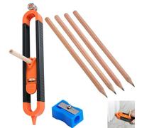 BAGUBDR 6 Pcs Scribing Tool Set, Scriber Tool with 4 Pencil, Contour Gauge Profile Gauge Tool for Woodworking, Carpet and Tile Installation, Precise Marking and Cutter