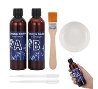 BAGUBDR 6Pcs Cyanotype Kit, Complete Sun Printing Solution for Art Enthusiasts and DIY Crafters, Includes Brushes, Droppers and Mixing Tray, Ideal for Creating Vintage Style Artwork