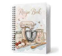 BAGUBDR A5 Recipe Book for Own Recipes, Blank Recipe Book for Writing Personal Recipes, Recipe Notebook for Organising Family Dishes, Cooking Gift for Home Cooks and Food Lovers