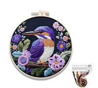BAGUBDR Embroidery Kit,Tapestry Kits for Adults,Embroidery Kits,Creative Hand Embroidery with Relaxing Bird and Flower Designs, Art and Mindfulness Crafts