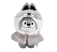 BAGUBDR Keychain Plush, 8x14cm Plush Keyring, Soft Plushie Keychain for Fans, Grey Wolf Plush Toy, Gift for Lovers, Suitable for Fashion Enthusiasts