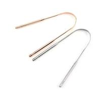 Bague Copper Tongue Cleaner and stainless steel tongue Scraper for Managing Oral hygiene Reduces Bad Breath Comfortable & Flexible Handle Easy & Safe to Use