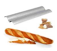 Baguette Baking Tray Non-stick Bread Baking Tray Stainless Steel Reusable Baking Pan French Stick Loaf Baking Molds Pan