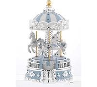 Bagutta Carousel Blue Horses Dome 23cm Height Reference B 4205-02A