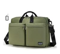 BAGZY 40x30x10cm for British Airways Wizzair jet2 Small Cabin Bag Underseat Travel Bag Wet Pocket Waterproof Carry on Hand Luggage with Laptop Compartment Overnight Hospital Weekend Women Men Green
