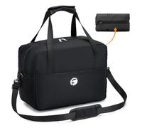 BAGZY Cabin Bag 40x30x20 Wizzair Underseat Cabin Bag, Waterproof Foldable Duffel Bag Holdall Hand Luggage Case Carry on Luggage Flight Bag Baggage Organiser Storage, 25L Nylon Black