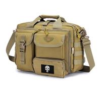 BAGZY Multifunctional Tactical Bag Work Bag Men's Military Shoulder Bag 14/15.6 Laptop Bag Pilot Bag Bundeswehr Briefcase Camera (Khaki 14 Inch Update)