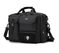 BAGZY Multifunctional Tactical Work Bag Men's Military Shoulder Bag 14/15.6/17 Inch for Laptop Pilot Bundeswehr Briefcase Camera Messenger (Black 17.3 Inch Update)