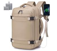 BAGZY Ryan Air Under Seat Bag 40x20x25 for Airplanes Flight Cabin Bags Carry On Backpack 20L Hand Luggage Bag Waterproof Laptop Backpack 14 Inch for Travel Business College Daypack Men Women Khaki