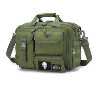 BAGZY Tactical Laptop Bag Briefcase 14/15.6/17.3 Inch Messenger Bags for Men Pilot Bag Oxford Shoulder Bags Laptop Case for Men Waterproof Business Handbag Document for Office Satchel Work Travel