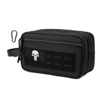 BAGZY Tactical Toiletry Bag for Men Hygiene Bag EDC Military Tool Molle Pouches Small Dopp Kit Mens Shaving Kit Travel Shower Bags Shaving Travel Bags for Toiletries Black