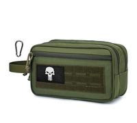 BAGZY Tactical Toiletry Bag for Men Hygiene Bag EDC Military Tool Molle Pouches Small Dopp Kit Mens Shaving Kit Travel Shower Bags Shaving Travel Bags for Toiletries Green