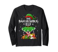 Bah Humbug Elf Christmas Family Elf Squad Xmas Girls Women Long Sleeve T-Shirt