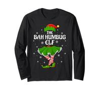 Bah Humbug Elf Christmas Family Girls Women Elf Squad Xmas Long Sleeve T-Shirt