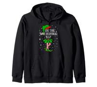 Bah Humbug Elf Christmas Family Group Women Girls Xmas Zip Hoodie
