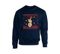 BAH Humbug Mens SweatShirt MEME Christmas Scrooge Funny Joke Present Giftt jumper,Offensive Christmas jumper Ugly Christmas new year Unsiex Xmas(3XL, Navy)