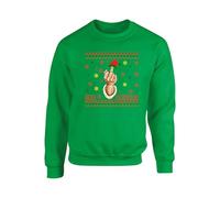 BAH Humbug Mens SweatShirt MEME Christmas Scrooge Funny Joke Present Giftt jumper,Offensive Christmas jumper Ugly Christmas new year Unsiex Xmas(XXL, Kelly Green)