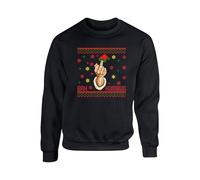 BAH Humbug Mens SweatShirt MEME Christmas Scrooge Funny Joke Present Giftt jumper,Offensive Christmas jumper Ugly Christmas new year Unsiex Xmas(M, Black)