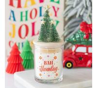 Bah Humbug Orange & Clove Glass Candle With Tree