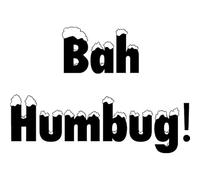 'Bah Humbug' Rubber Stamp - Unmounted Design for Crafting & Scrapbooking, A7 (RS00050613)