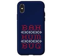 BAH HUMBUG Snowflakes Funny Ugly Christmas Holiday Case for iPhone X/XS