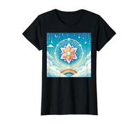 Bahai Religion Should Unite All Hearts BAHA’i Symbol Unity Value Graphic T-Shirt, Women, Black, L