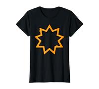 Bahai Religion Should Unite All Hearts BAHA’i Symbol Unity Value Graphic T-Shirt, Women, Black, XL