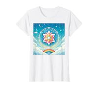 Bahai Religion Should Unite All Hearts BAHA’i Symbol Unity Value Graphic T-Shirt, Women, White, M