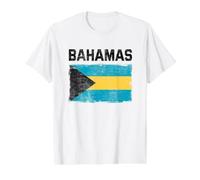 Bahamas Bahamian Flag Value Graphic T-Shirt, Men, White, S