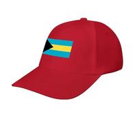 Bahamas Flag Baseball Cap,Summer Adjustable Classic Low Profile Hat for Men Women,The Ultimate Accessory for Activies Red