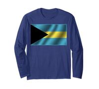 Bahamas Flag Caribbean Expat Island Vacation Souvenir Long Sleeve T-Shirt