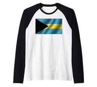 Bahamas Flag Caribbean Expat Island Vacation Souvenir Raglan Baseball Tee