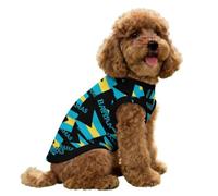 Bahamas Flag Cute Dog Shirts Summer Ice Silk Tank Top