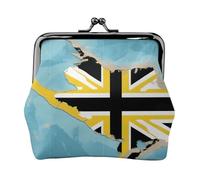 Bahamas Flag map with Three Colors Print Stylish Unique Coin Purse Cute Mini Wallet with Kiss Lock Waterproof for Coins