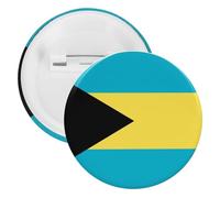 Bahamas Flag Novelty Brooches & Pins Tinplate Personalised Lapel Badge for Men Women