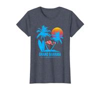 Bahamas, Grand Bahama T-Shirt, Women, Heather Blue, Large