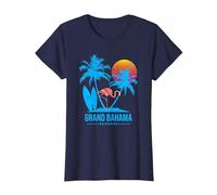 Bahamas, Grand Bahama T-Shirt, Women, Navy Blue, Small