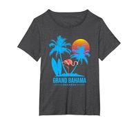 Bahamas, Grand Bahama T-Shirt, Women's Plus, Dark Heather Grey, 2X